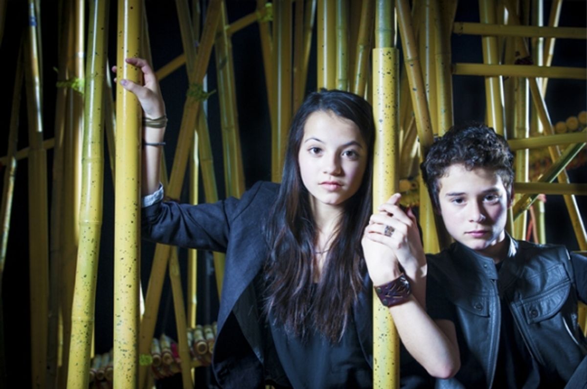 ISABELA MONER (Wendy), GRANT VENABLE (Peter) at 