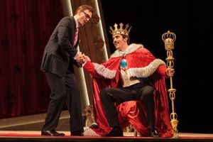 Jason Hardy as Baron Kelbar and Alex Lawrence as Belfiore @ BroadwayWorld Jason Hardy as Baron Kelbar and Alex Lawrence as Belfiore Photo