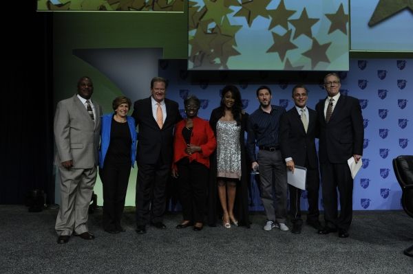 Tom Calhoun, Randi Weingarten, MSNBC''s Ed Schultz, Judith Grove Allen, Denyce Graves Photo