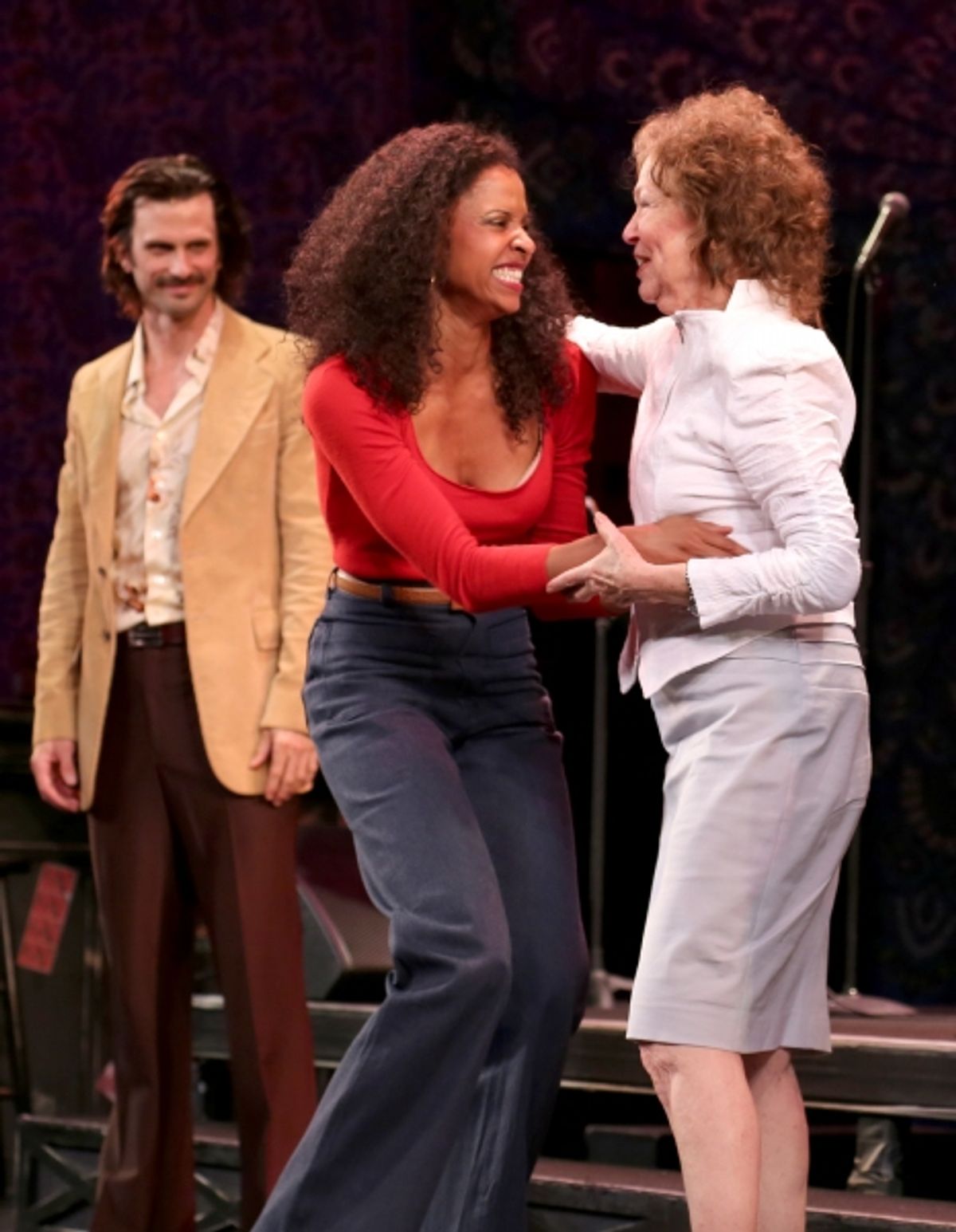 Frederick Weller, Renee Elise Goldsberry and Gretchen Cryer  at 