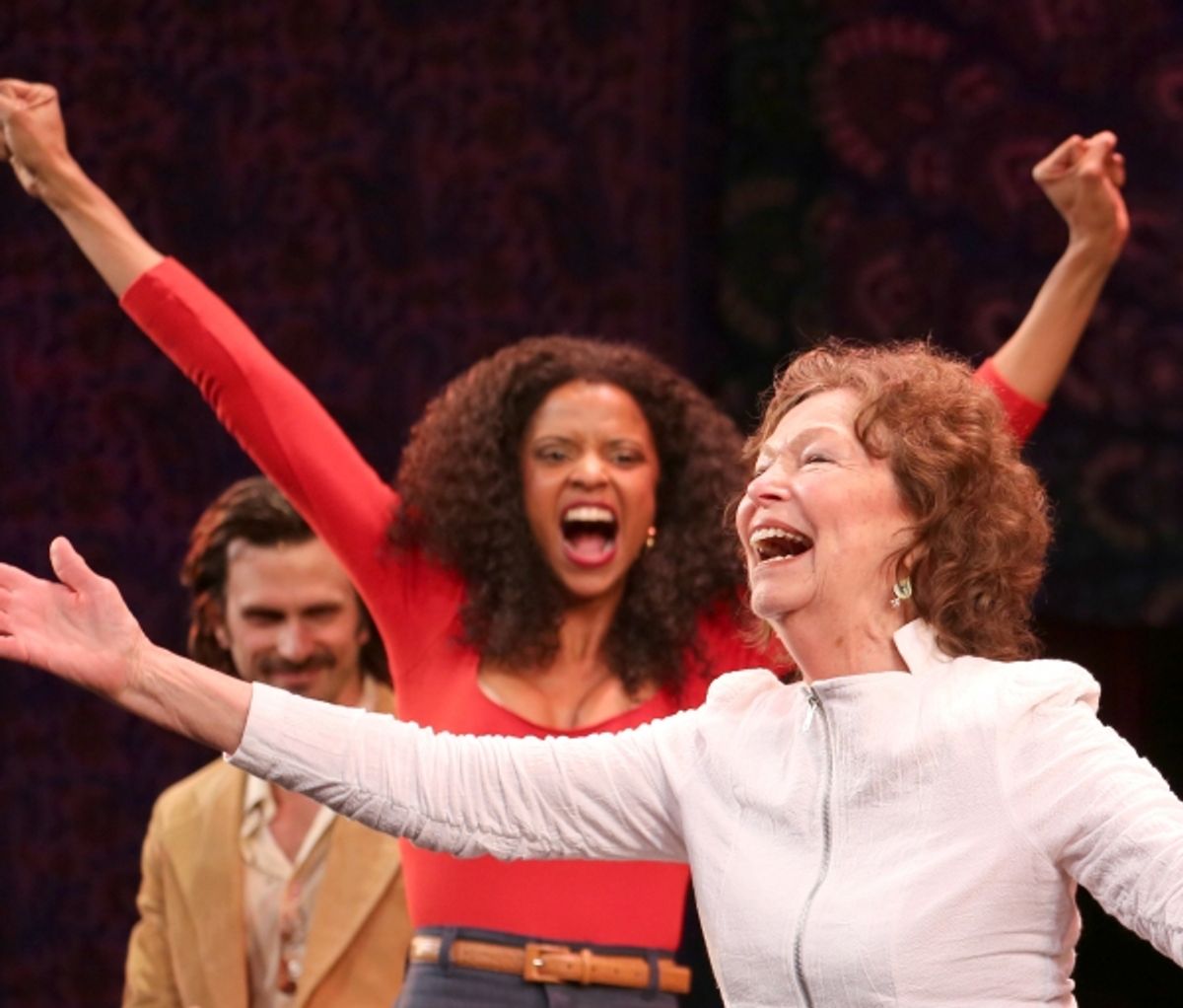 Frederick Weller, Renee Elise Goldsberry and Gretchen Cryer at 