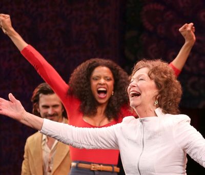 Frederick Weller, Renee Elise Goldsberry and Gretchen Cryer Photo