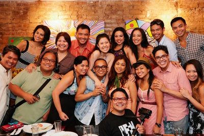 The cast of HERE LIES LOVE meets up with the Filipino American Press Club of New York Photo
