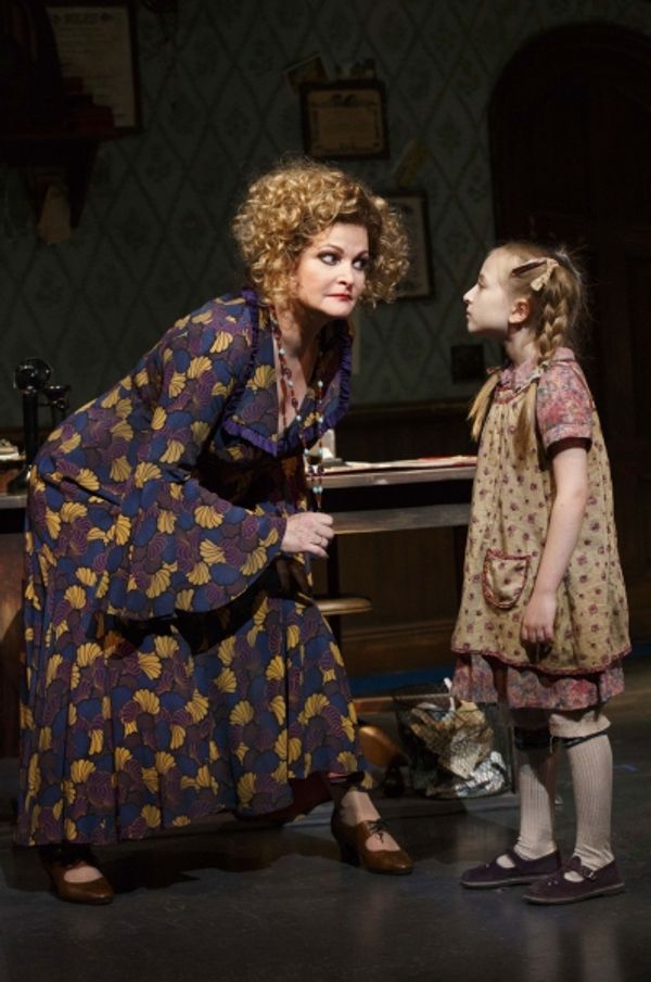 Faith Prince as Miss Hannigan and Emily Rosenfeld as Molly
 Photo