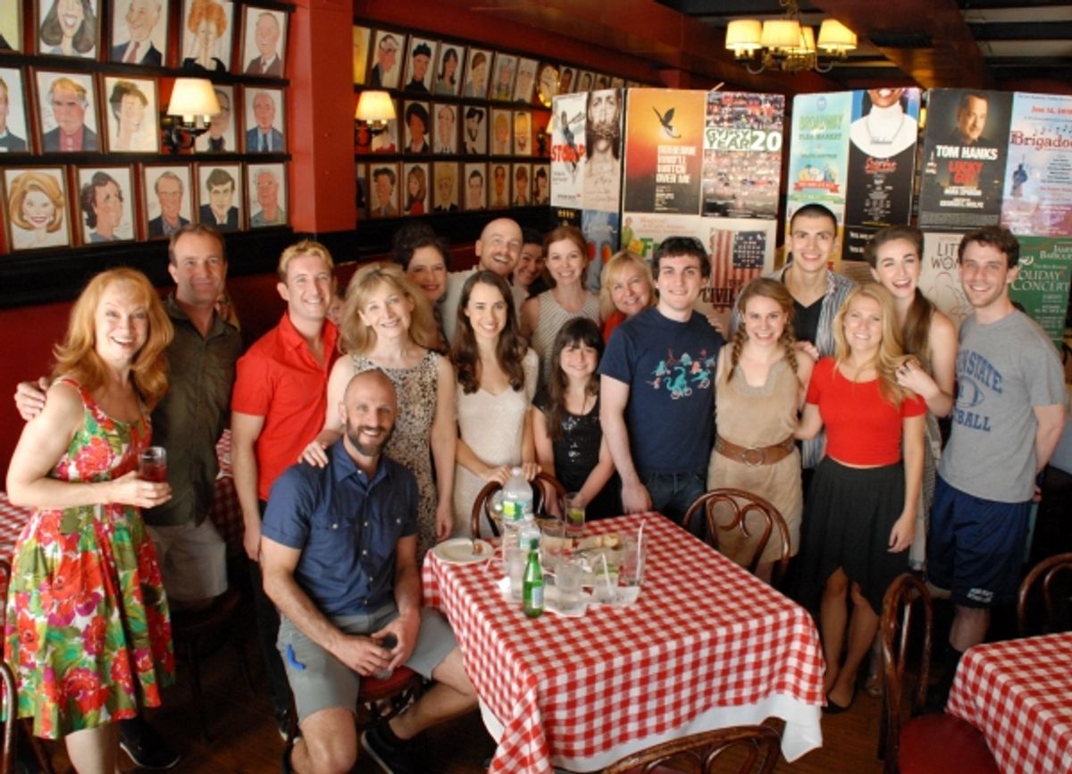 The Entire BEND IN THE ROAD Company at Cast of BEND IN THE ROAD Celebrates Opening Night at Sardi's