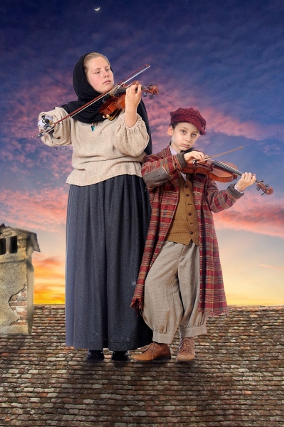 Fiddlers Sophia Hummel and Leslie Wilburn at 