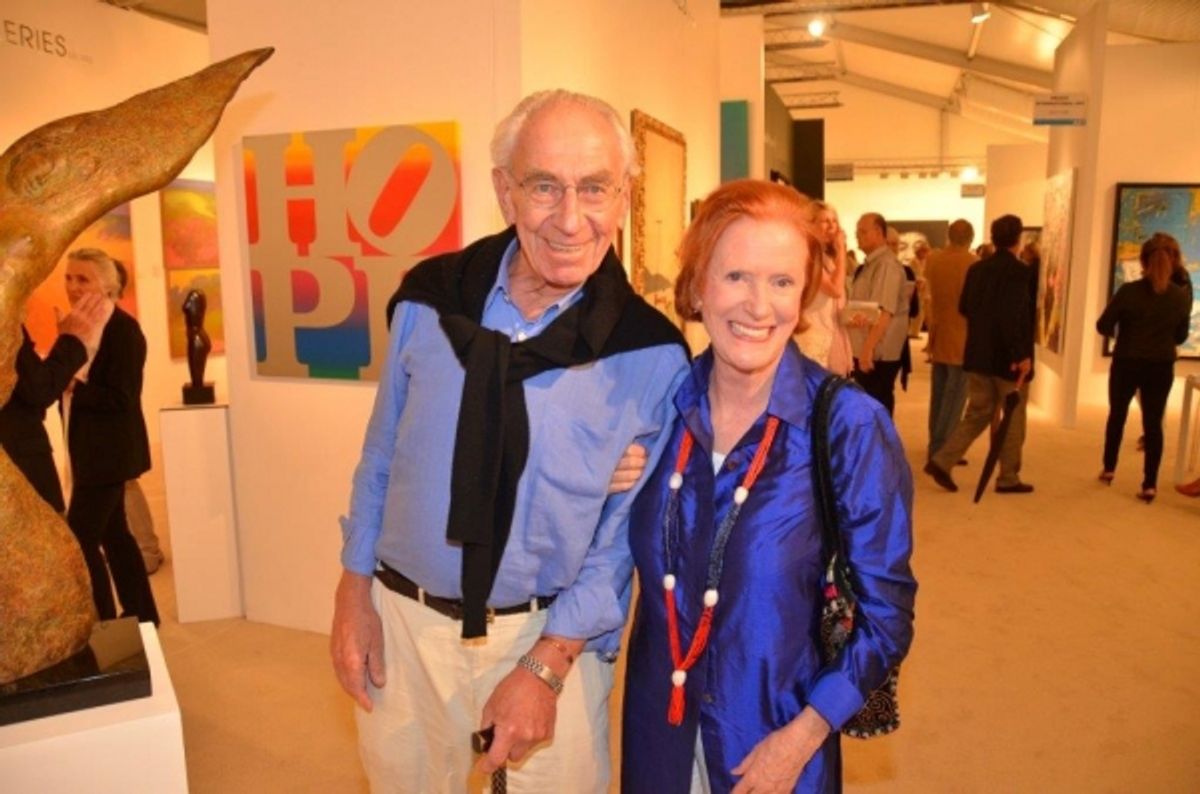 Richard Kaplan, artist Edwina Sandys at 