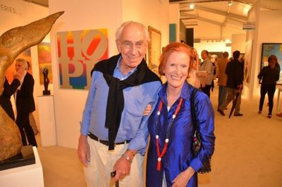 Richard Kaplan, artist Edwina Sandys Photo