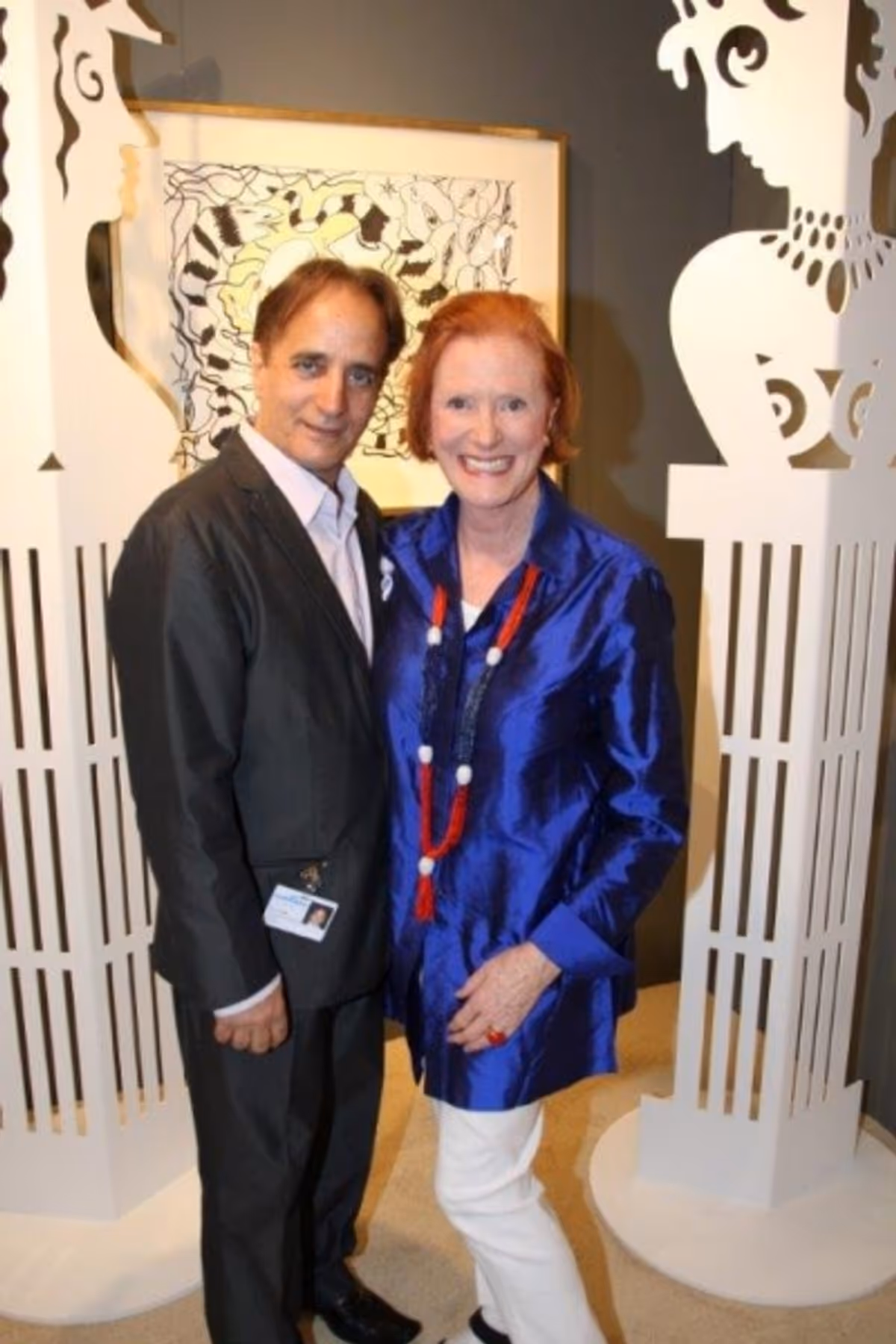 James Cavello, Edwina Sandys at Thousands Attend Art Southampton VIP Preview