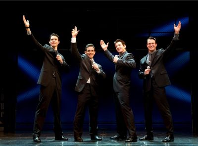 Drew Gehling, Dominic Scaglione Jr., Andy Karl, Matt Bogart Photo