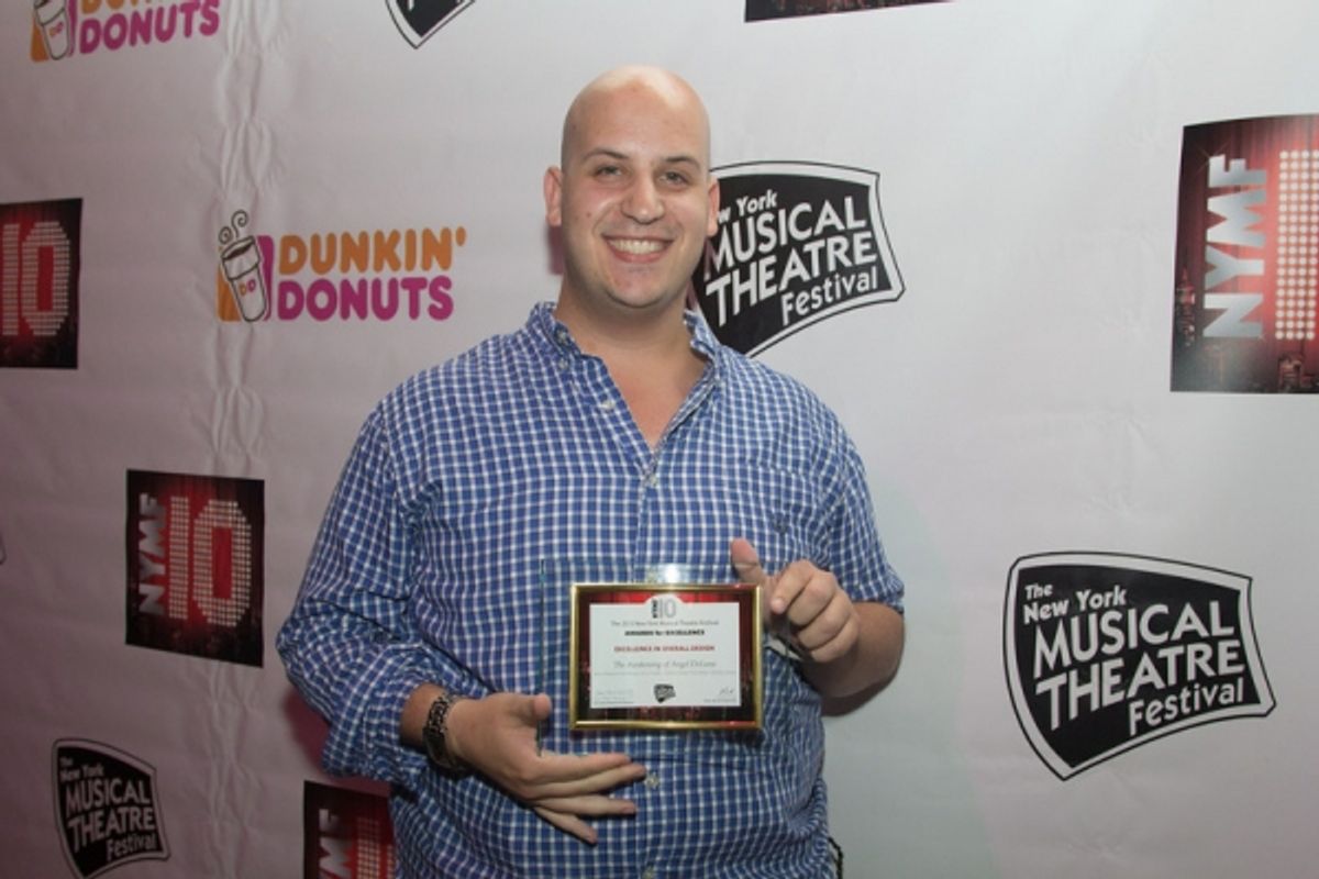 Zach Blane (Lighting Designer) accepts the Excellence in Design Award on behalf of The Design Team for The Awakening of Angel DeLuna at 