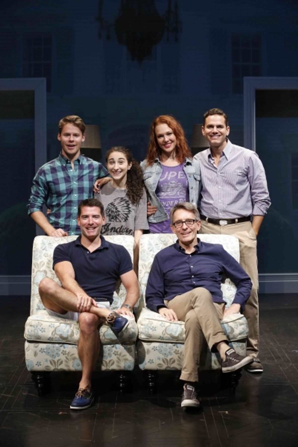 Randy Harrison, Alexis Molnar, Erin Cummings, Paul Anthony Stewart, Chad Beguelin, and Mark Lamos at 