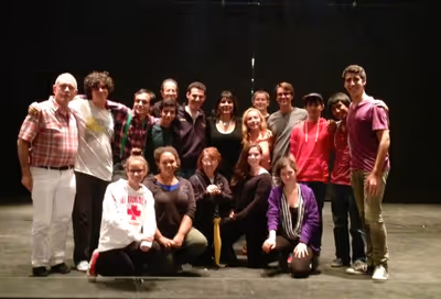 Christine Pedi and Michael Martin Ward with French Wood Campers Photo