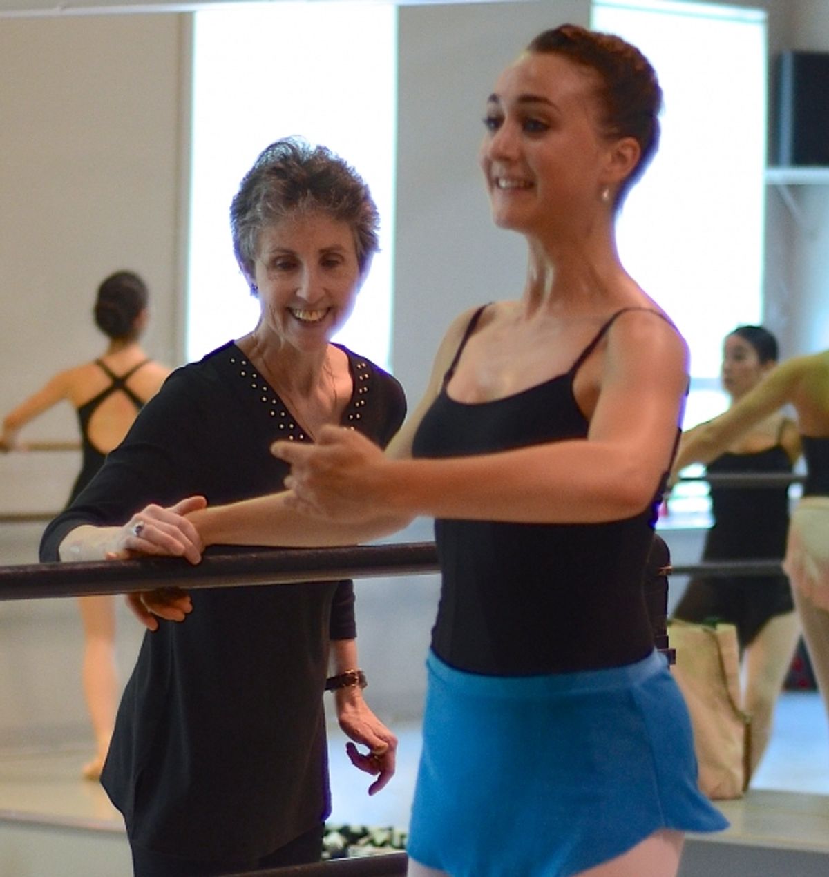 A student working with senior faculty member Maria Youskevitch. Photo Credit: Theresa Wood. at 