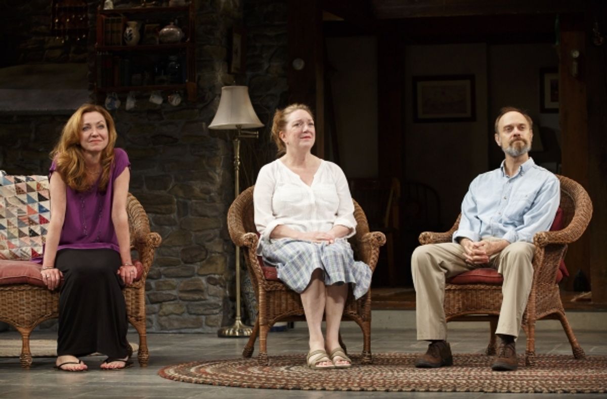 Julie White, Kristine Nielsen and David Hyde Pierce  at 