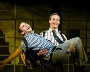 Neurosis (Joseph Medeiros) gets swept off his feet by Frank (Danny Gardner) @ BroadwayWorld Neurosis (Joseph Medeiros) gets swept off his feet by Frank (Danny Gardner) Photo