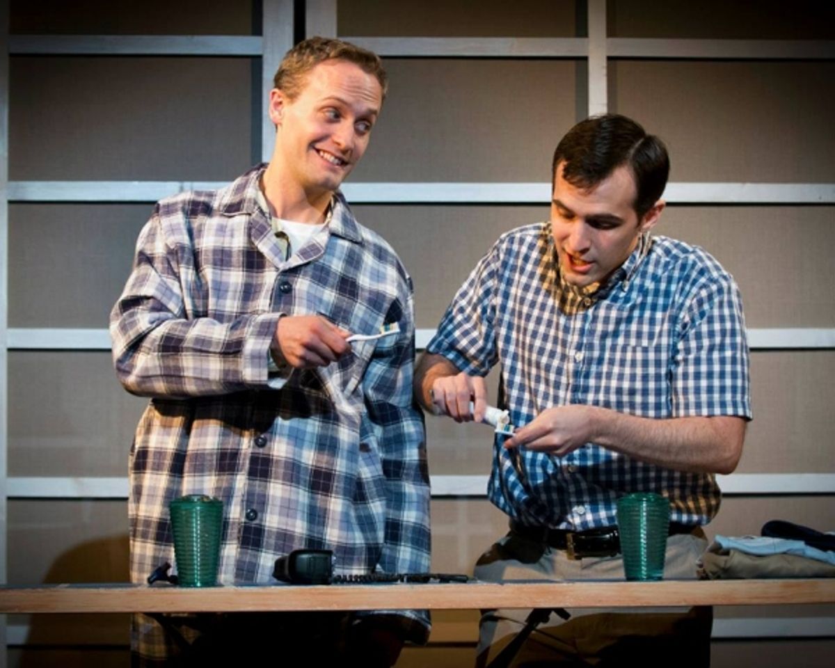 Frank (Danny Gardner) and his Neurosis (Joseph Medeiros) get ready to take on a brand new day at 