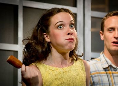 Abby (Patricia Noonan) downs a corndog at the fair with her brand new boyfriend Photo