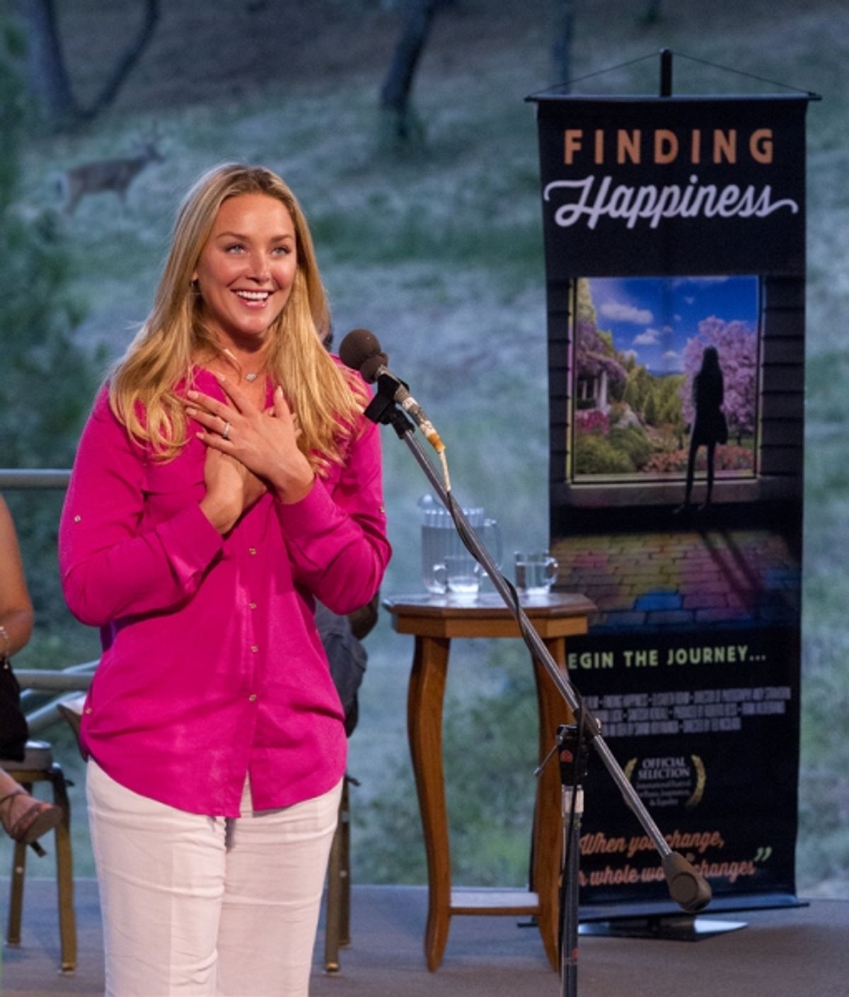Elisabeth Rahm (Law & Order; The Client List) at Ananda Village during the days long celebration of the FINDING HAPPINESS premiere at the Del Oro theatre. at 