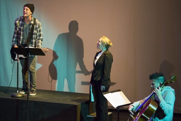 Van Hughes, Rebecca Fisher and Justin Huertas Photo