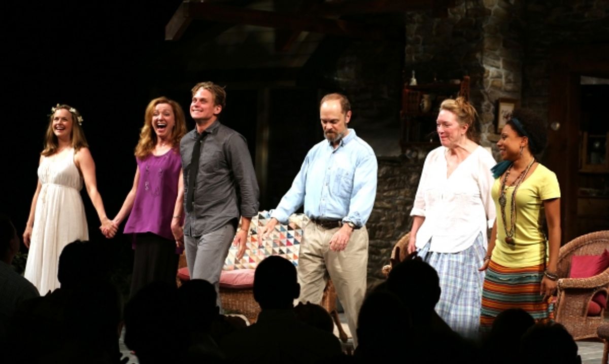 Liesel Allen Yeager, Julie White, Billy Magnussen, David Hyde Pierce, Kristine Nielsen and Shalita Grant at 