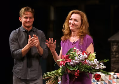 Billy Magnussen and Julie White Photo