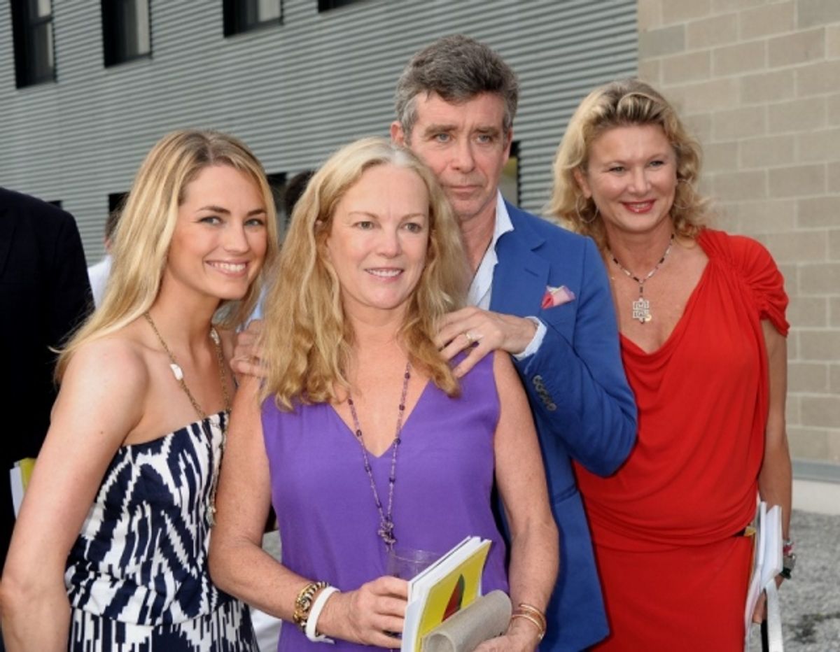 Amanda Hearst, Anne Hearst, Jay McInerny, and Lady Lillian Cavendish at 