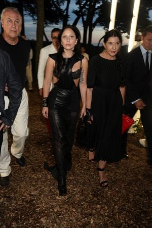 Robert Wilson, Lady Gaga, and Artist Marina Abramovic Photo