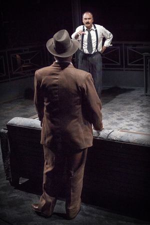 Michael Hayden as Walter Huff and Murphy Guyer as Keyes @ BroadwayWorld Michael Hayden as Walter Huff and Murphy Guyer as Keyes Photo