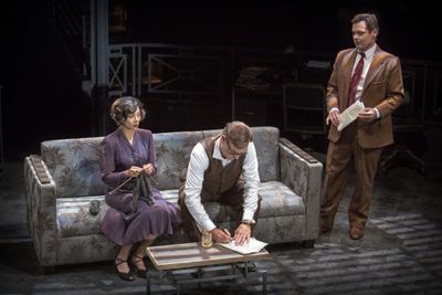 Angel Desai as Phyllis Nirlinger, Murphy Guyer as Herbert Nirlinger and Michael Hayde Photo