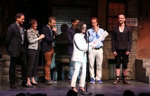 Producer Kevin McCollum, Producer Robyn Goodman, Composer Jeff Marx, Composer Robert Lopez, Producer Jeffrey Seller, Playwright Jeff Whitty and Commissioner Katherine Oliver @ BroadwayWorld Producer Kevin McCollum, Producer Robyn Goodman, Composer Jeff Marx, Composer Robert Photo