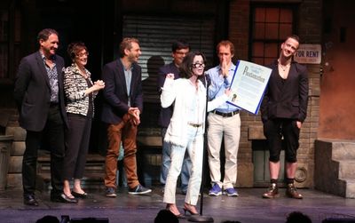 Producer Kevin McCollum, Producer Robyn Goodman, Composer Jeff Marx, Composer Robert  Photo