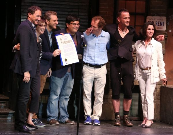 Producer Kevin McCollum, Producer Robyn Goodman, Composer Jeff Marx, Composer Robert  Photo
