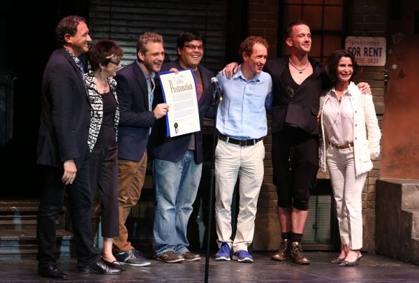 Producer Kevin McCollum, Producer Robyn Goodman, Composer Jeff Marx, Composer Robert  Photo