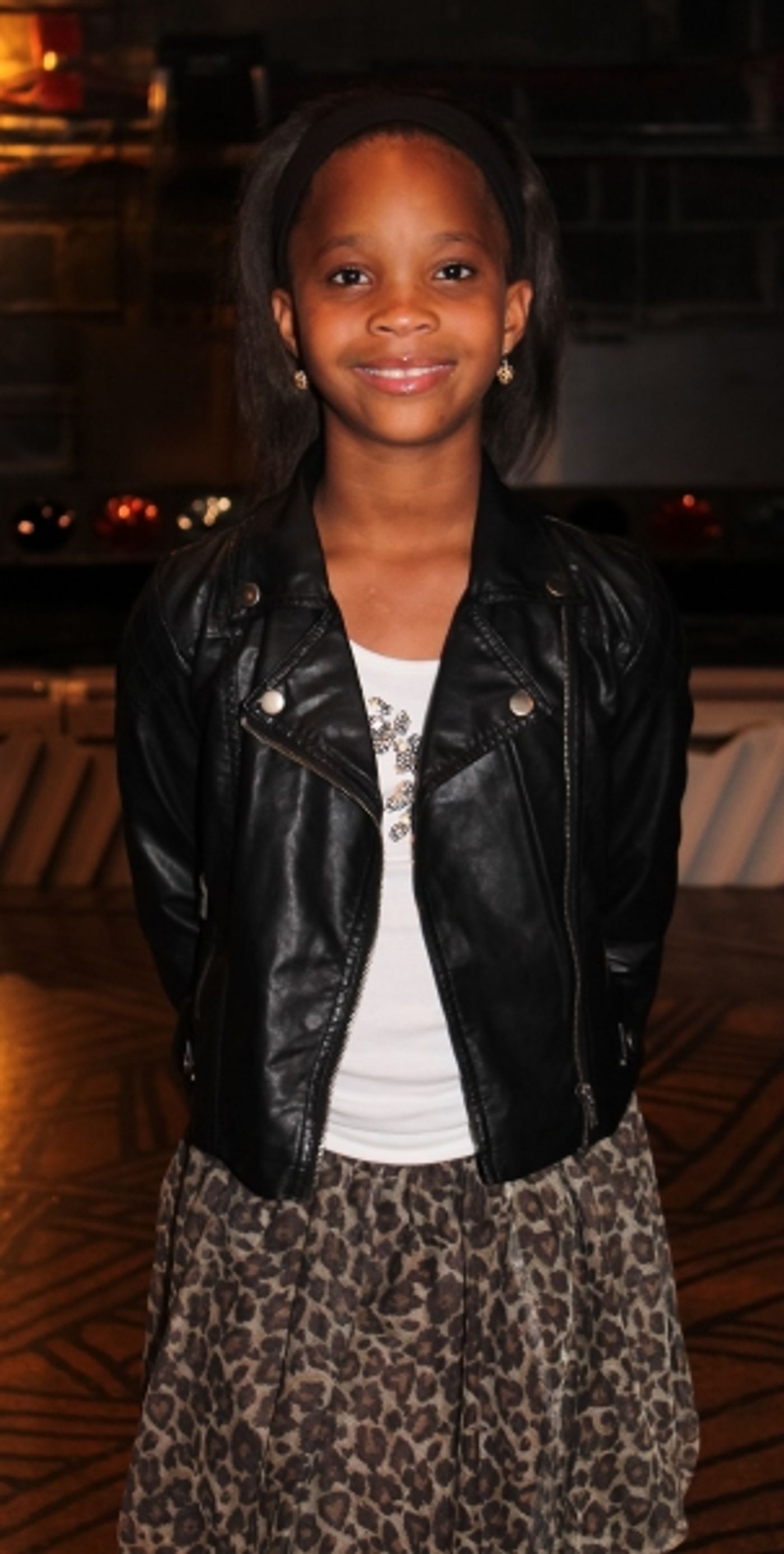 Photo Coverage: Quvenzhane Wallis  Visits THE LION KING!  Image