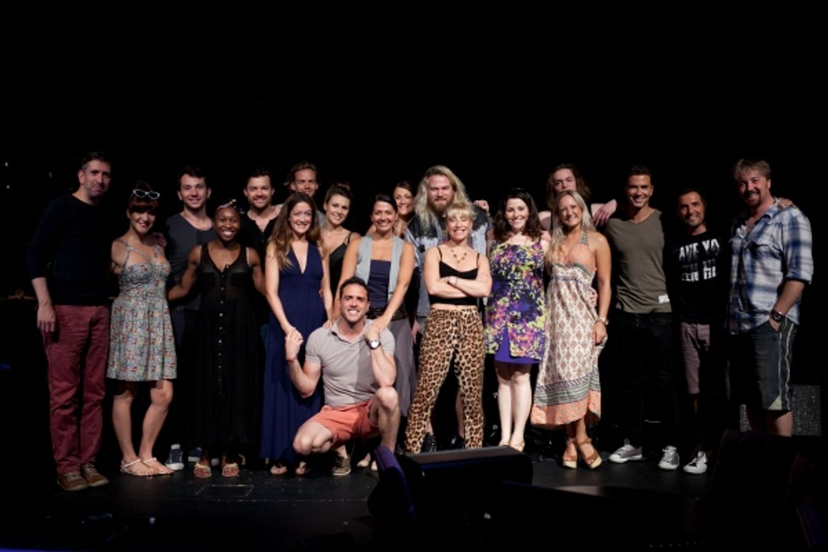 Scott Alan and Company in rehearsal at the O2 in London at 