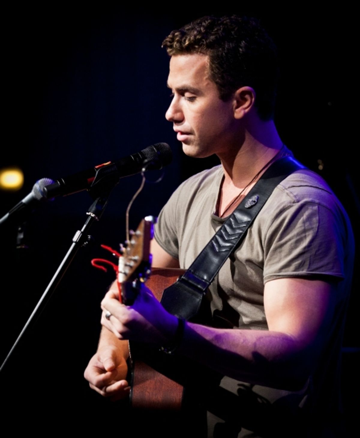 Scott Alan and Company in rehearsal at the O2 in London at 