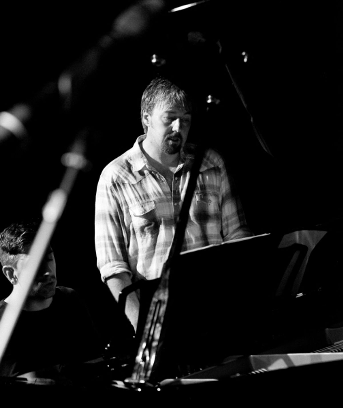 Scott Alan and Company in rehearsal at the O2 in London at 