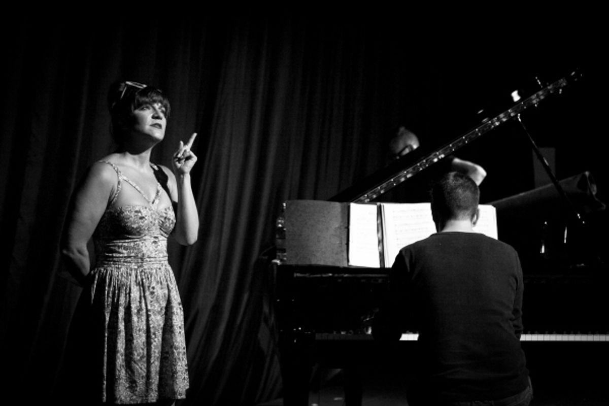 Scott Alan and Company in rehearsal at the O2 in London at 