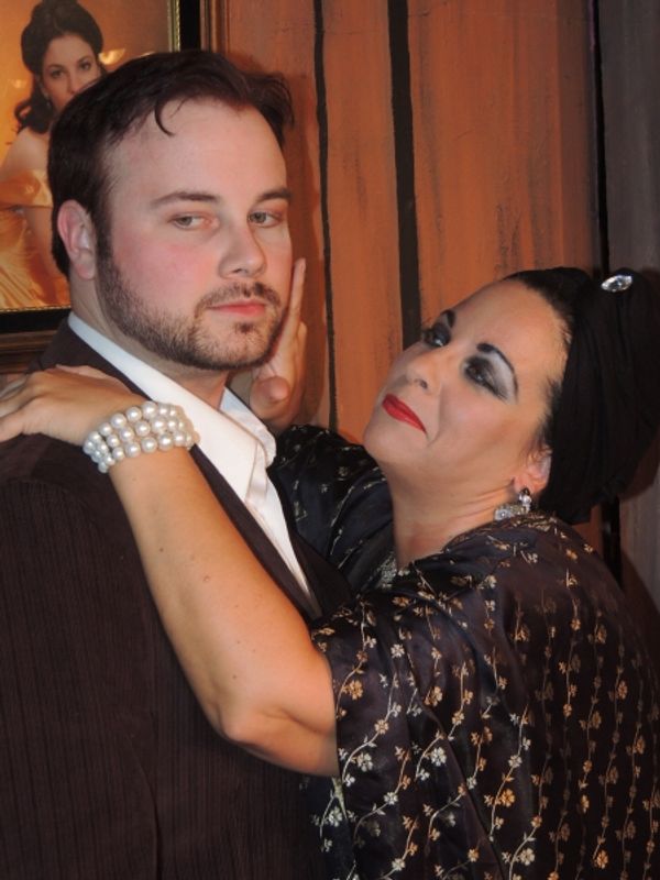 Jordan B. Stocksdale as Joe Gillis and Jeanine Collins as Norma Desmond Photo