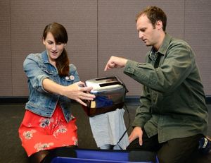 Amanda Collins as Jesica and Alex Pollock as Warren @ BroadwayWorld Amanda Collins as Jesica and Alex Pollock as Warren Photo