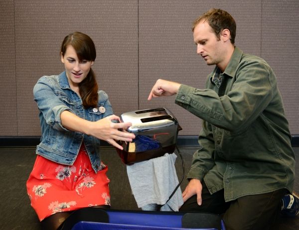 Amanda Collins as Jesica and Alex Pollock as Warren Photo