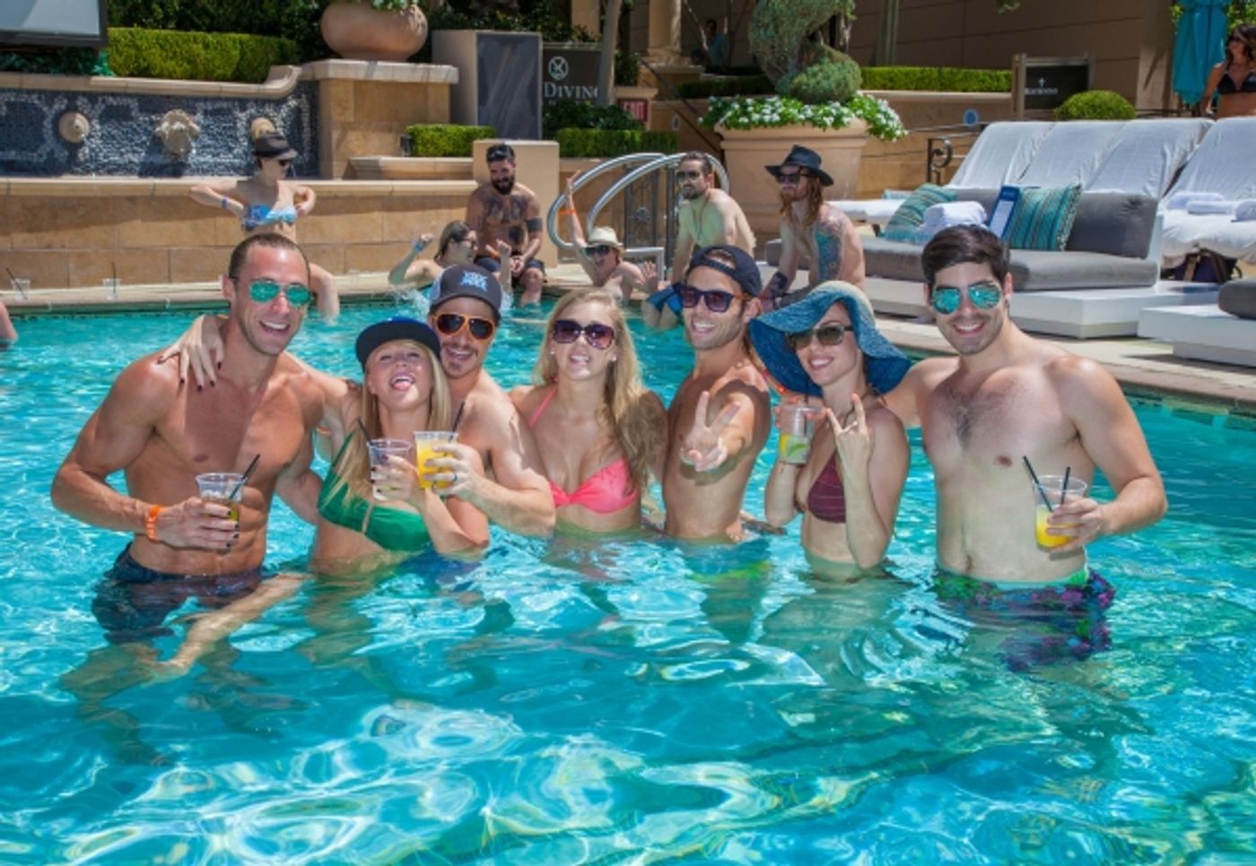 Photo Flash: ROCK OF AGES Cast Visits Azure Luxury Pool at the Palazzo  Image