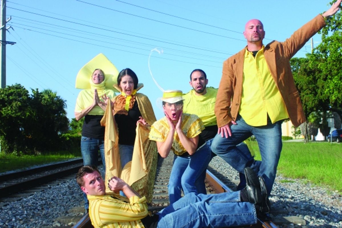 Shorts Gone Wild: front row Matt Stabile, Niki Fridh, Andy Quiroga back row- Janet Weakly, Gladys R. Benton at 