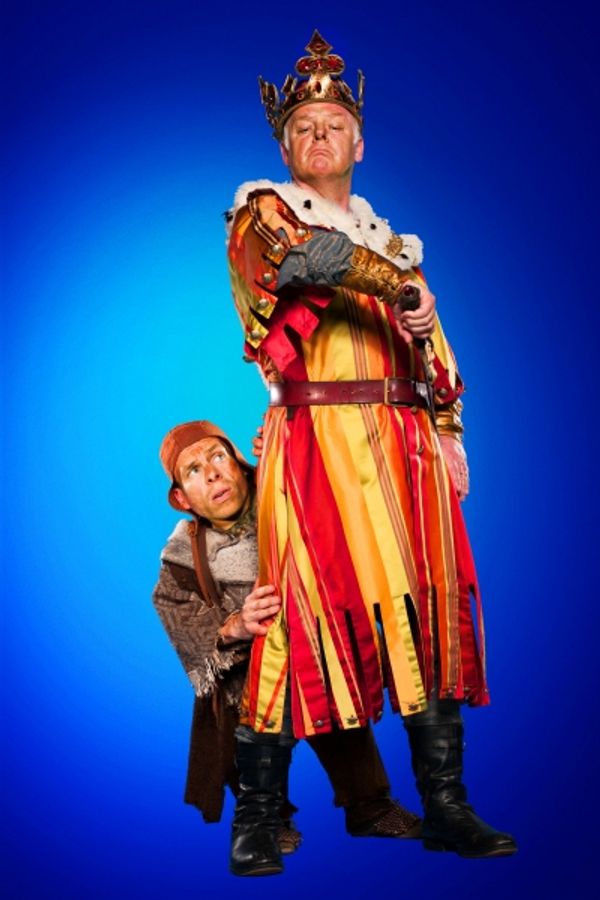 Warwick Davis as Patsy and Les Dennis as King Arthur  Photo