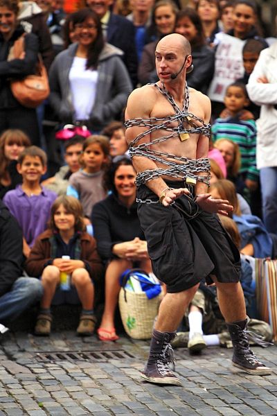 From the United Kingdom comes Rob Roy Collins, an impressive comedic escape artist an Photo