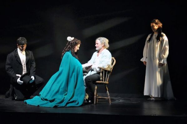 Ross Brown (Marius), Kathryn McKellar (Cosette), Ivan Rutherford (Valjean) and Angela Photo
