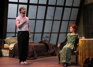 Jon Barker as Prince MikaÃ'¯l Alexandrovitch Ouratieff pledges his love to his wife, Grand Duchess Tatiana PÃ'ªtrovna played by Carly Street. @ BroadwayWorld Jon Barker as Prince MikaÃ'¯l Alexandrovitch Ouratieff pledges his love to his w Photo