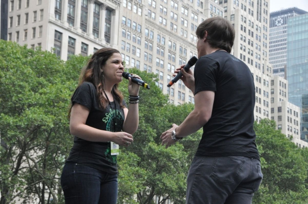 Lindsay Mendez and Derek Klena at 