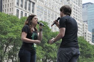 Lindsay Mendez and Derek Klena @ BroadwayWorld Lindsay Mendez and Derek Klena Photo